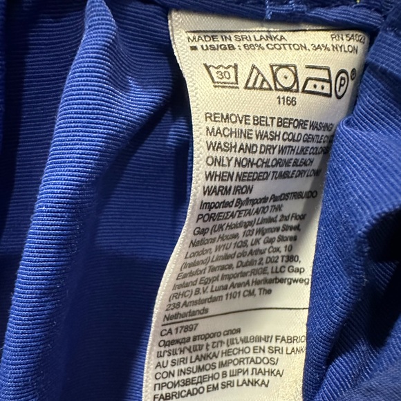 BANANA REPUBLIC Royal Blue Wide Legged High Tapered Waist and Cuffed Bottom Sz 4 - Picture 8 of 11